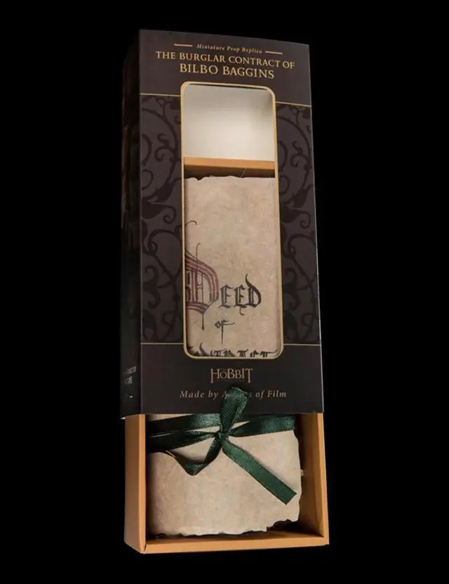 Alt view image 7 of 7 - Weta Workshop - Hobbit - The Burglar Contract of Bilbo Baggins (Miniature Prop Replica)