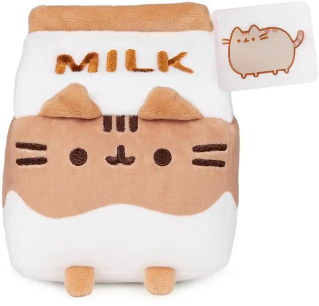 Main image of GUND Pusheen Chocolate Milk Sip 6-Inch Plush Toy for Ages 8+
