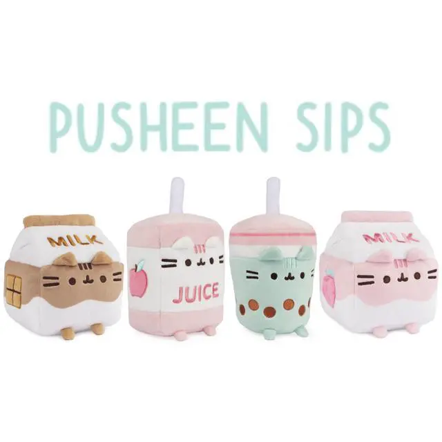 Alt view image 6 of 6 - GUND Pusheen Chocolate Milk Sip 6-Inch Plush Toy for Ages 8+