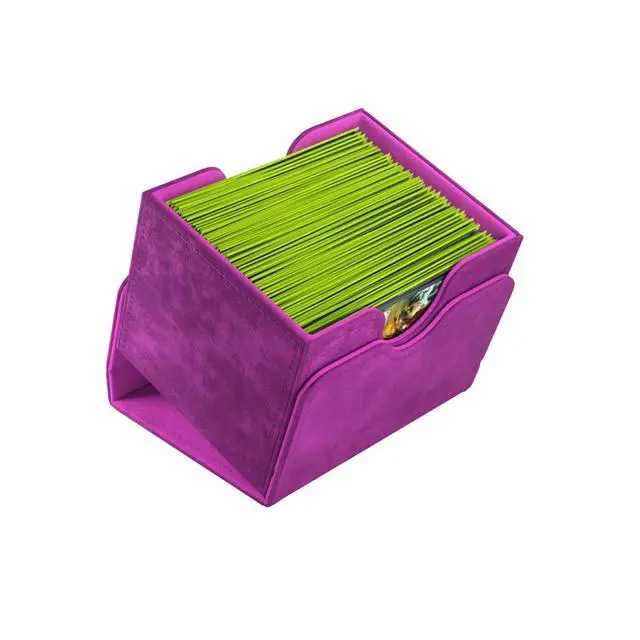 Alt view image 4 of 5 - GameGenic Deck Box Sidekick XL Purple 100CT Durable and Sturdy TCG, OCG, CCG Card Storage Compatible with Pokemon, Yugioh, Commander, and MTG Magic: The Gathering Cards