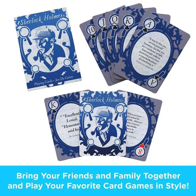 Alt view image 2 of 7 - AQUARIUS Sherlock Holmes Quotes Playing Cards