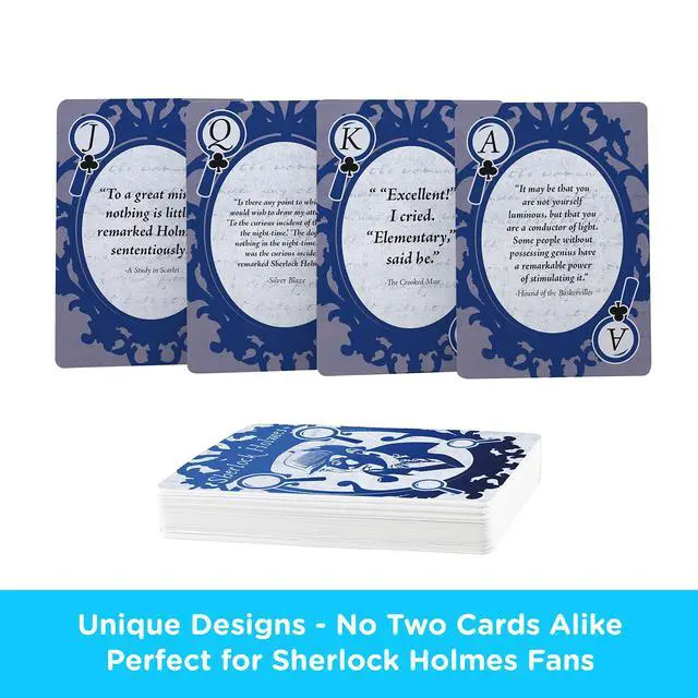 Alt view image 3 of 7 - AQUARIUS Sherlock Holmes Quotes Playing Cards