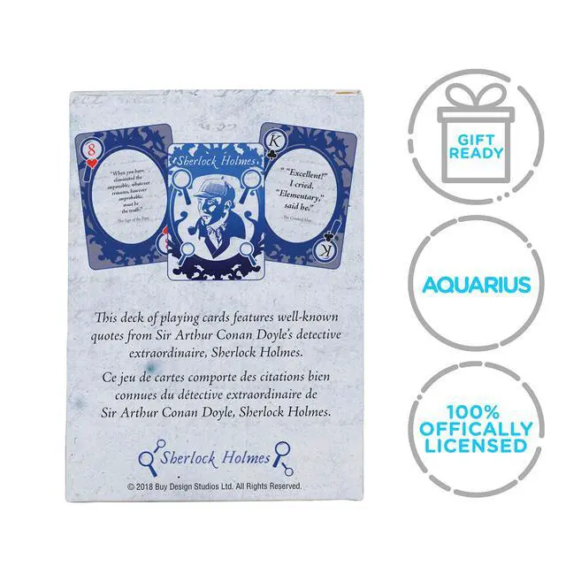 Alt view image 7 of 7 - AQUARIUS Sherlock Holmes Quotes Playing Cards