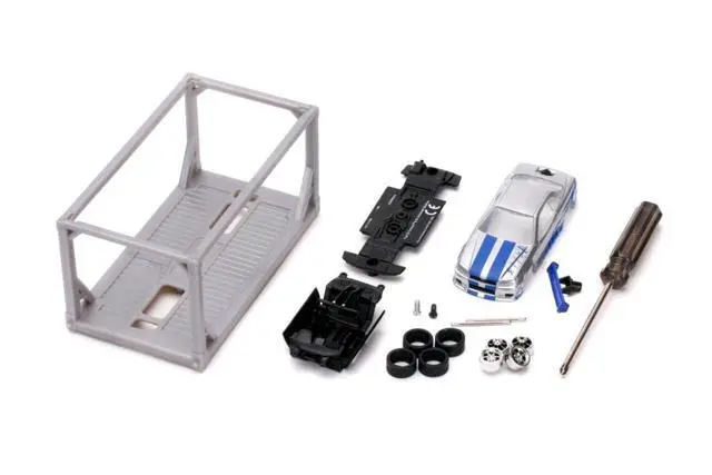 Alt view image 2 of 7 - Jada Toys Fast & Furious 1:55 Brian's 2002 Nissan GT-R R34 Build N' Collect Die-cast Model Kit, Toys for Kids and Adults, Blue