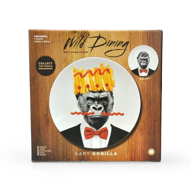 Alt view image 3 of 4 - Mustard Wild Dining - Gorilla - Fun Dunner Plates