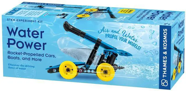 Main image of Thames & Kosmos Water Power STEM Experiment Kit | Build Your Own Rocket-Propelled Cars, Boats, and More! | Explore Physics of Air & Water, Pneumatics | 6 Models | Full-Color Manual & Experiment Guide