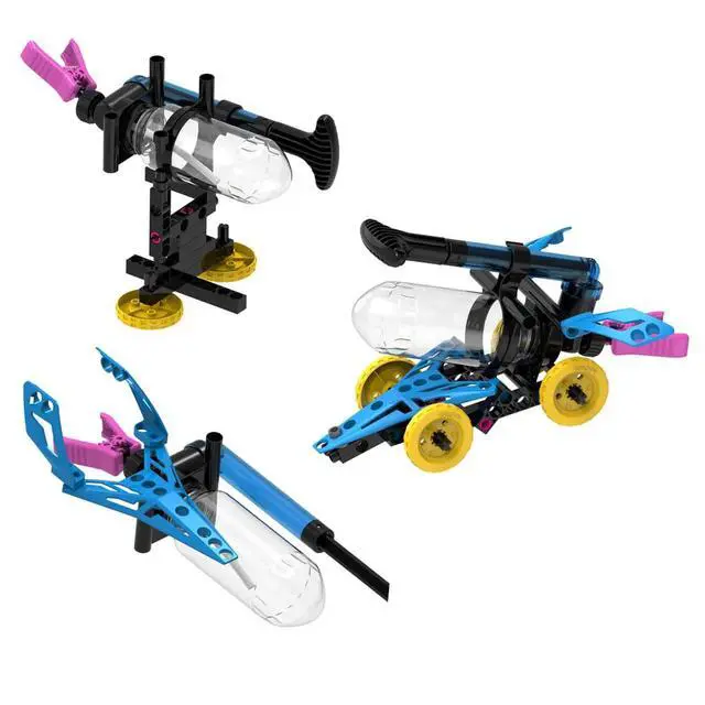 Alt view image 6 of 7 - Thames & Kosmos Water Power STEM Experiment Kit | Build Your Own Rocket-Propelled Cars, Boats, and More! | Explore Physics of Air & Water, Pneumatics | 6 Models | Full-Color Manual & Experiment Guide