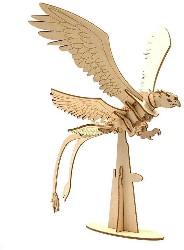 Main image of Fantastic Beasts and Where to Find Them Thunderbird Book and Figure Kit - Build, Paint and Collect Your Own 3D Wooden Movie Toy Model - Kids and Adults, 8+ - 7"