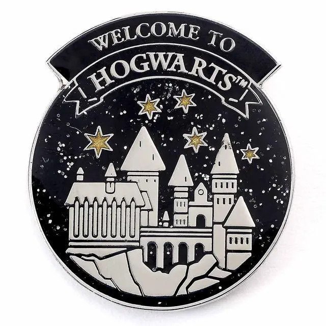 Main image of Official Harry Potter Welcome To Hogwart's Pin Badge by The Carat Shop, Metal