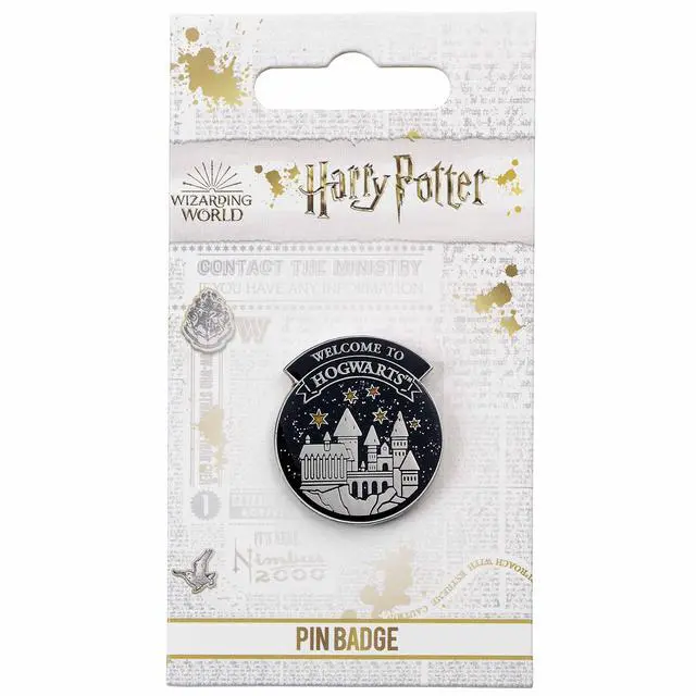 Alt view image 2 of 2 - Official Harry Potter Welcome To Hogwart's Pin Badge by The Carat Shop, Metal