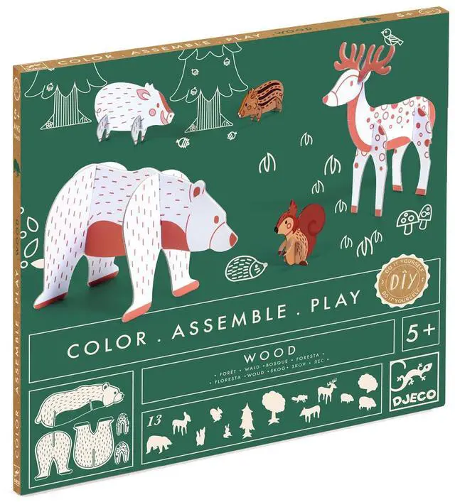 Main image of DJECO DIY Color. Assemble. Play. Woods Activity Set