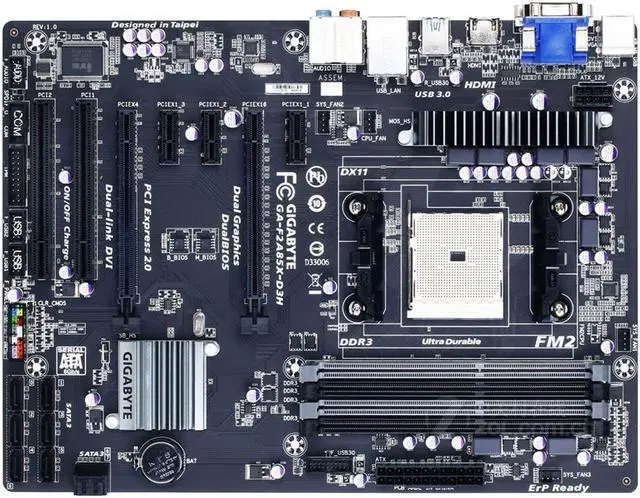 Main image of GIGABYTE GA-F2A85X-D3H Socket FM2 AMD A85X DDR3 64GB ATX