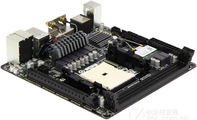 Alt view image 3 of 5 - GIGABYTE GA-F2A85XN-WIFI Socket FM2 AMD A85X DDR3 64GB Mini-ITX