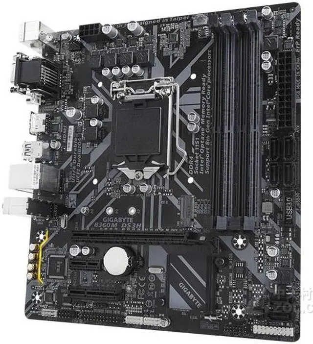 Alt view image 2 of 4 - GIGABYTE B360M DS3H LGA 1151 Intel B360 DDR4 64GB Micro ATX