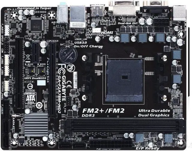 Main image of GIGABYTE F2A78M-HD2(rev.3.0) Socket FM2/FM2+ AMD A78 DDR3 64GB Micro ATX