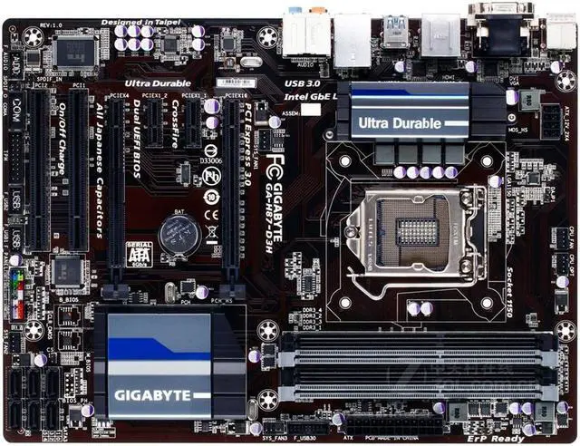 Main image of GIGABYTE GA-H87-D3H LGA 1150 Intel H87 DDR3 32GB ATX