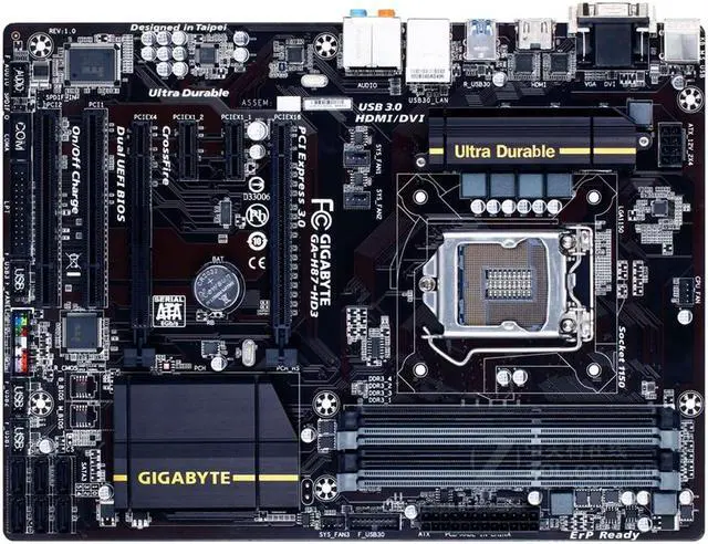 Main image of GIGABYTE GA-H87-HD3 LGA 1150 Intel H87 DDR3 32GB ATX