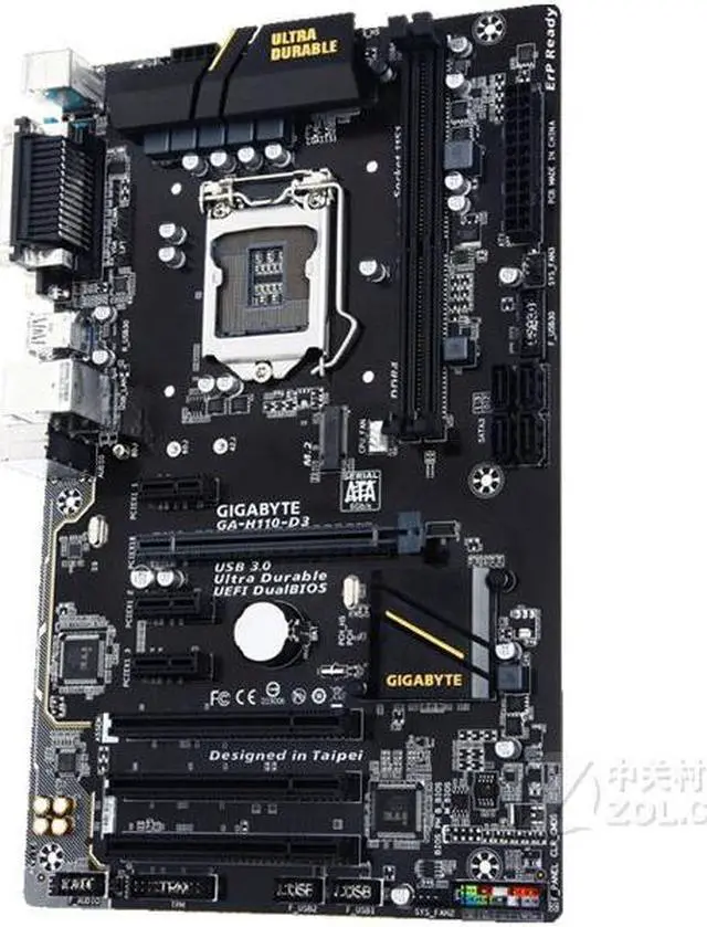 Alt view image 2 of 3 - GIGABYTE H110-D3(rev.1.0) LGA 1151 Intel H110 DDR4 32GB ATX