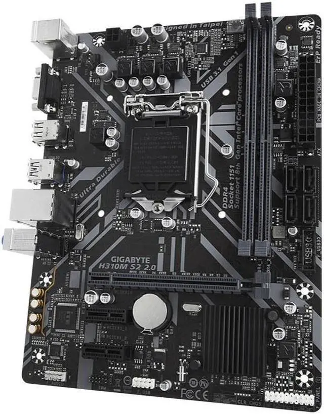 Alt view image 3 of 3 - GIGABYTE H310M S2 2.0rev.1.0 LGA 1151 Intel H310 DDR4 32GB Micro ATX