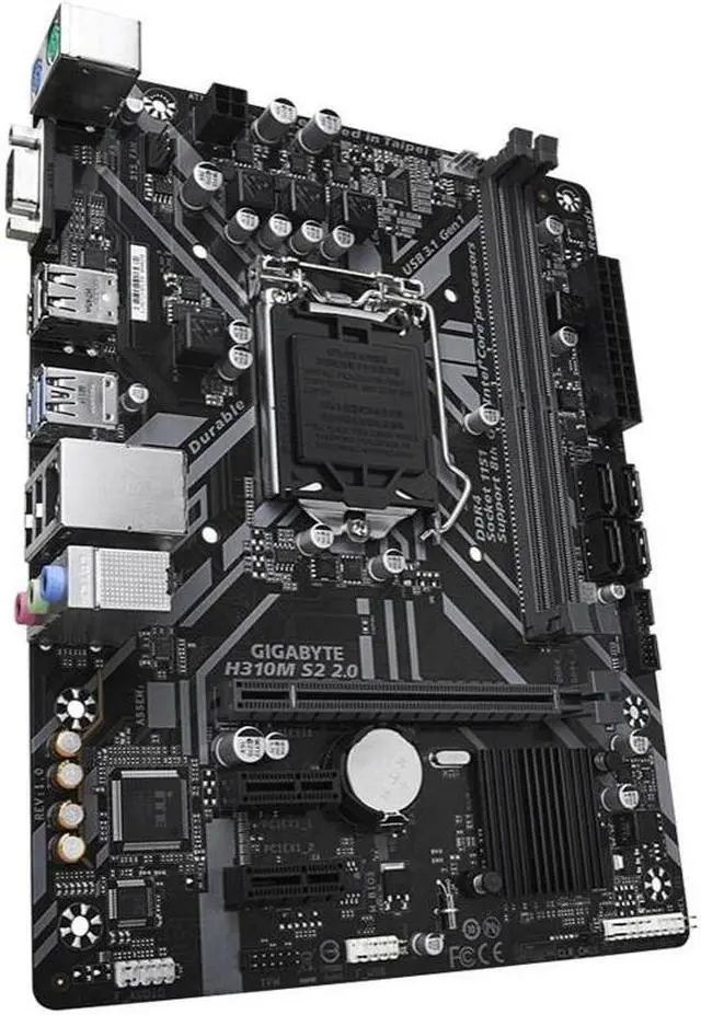 Alt view image 2 of 3 - GIGABYTE H310M S2 2.0rev.1.0 LGA 1151 Intel H310 DDR4 32GB Micro ATX