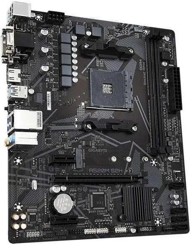 Alt view image 2 of 4 - GIGABYTE A520M H Socket AM4 AMD A520 DDR4 64GB Micro ATX