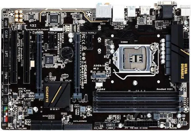 Main image of GIGABYTE B150-HD3(rev.1.0) LGA 1151 Intel B150 DDR4 64GB ATX