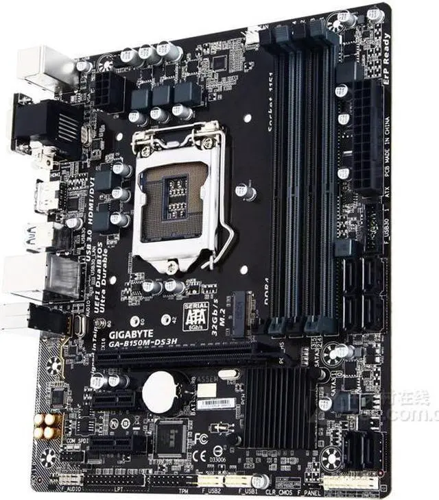 Alt view image 2 of 3 - GIGABYTE B150M-DS3H(rev.1.0) LGA 1151 Intel B150 DDR4 64GB Micro ATX