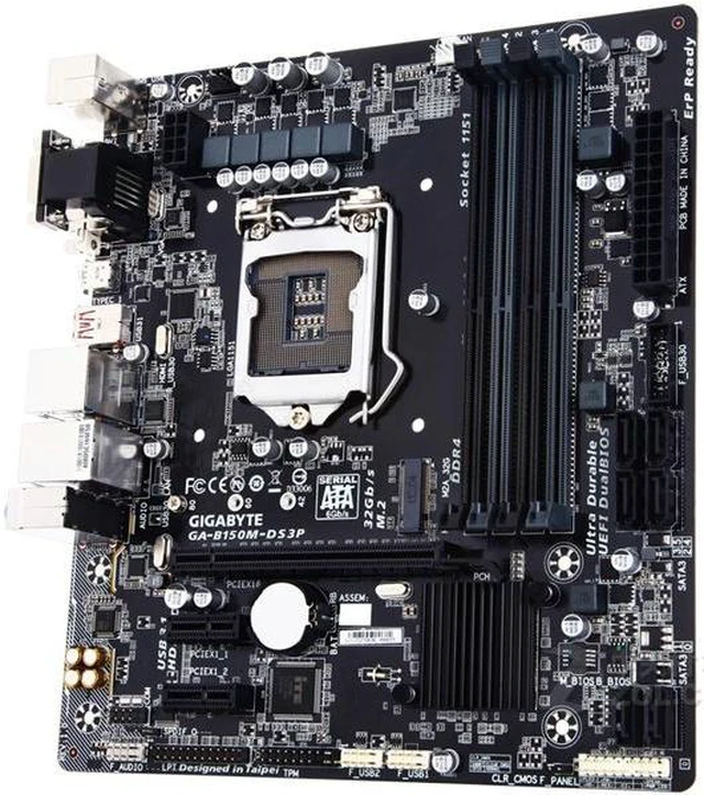 Alt view image 2 of 3 - GIGABYTE B150M-DS3P(rev.1.0) LGA 1151 Intel B150 DDR4 64GB Micro ATX