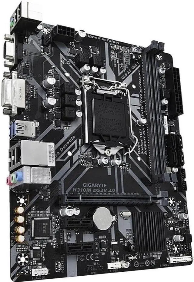Alt view image 3 of 4 - GIGABYTE H310M DS2V 2.0 LGA 1151 Intel H310 DDR4 32GB Micro ATX