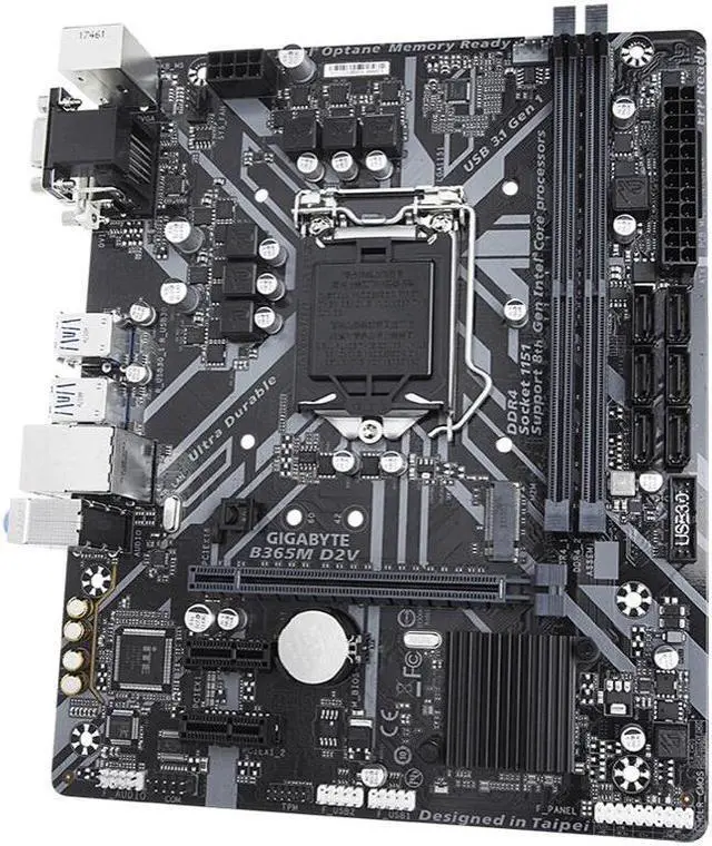 Alt view image 3 of 4 - GIGABYTE B365M D2V LGA 1151 Intel B365 DDR4 32GB Micro ATX