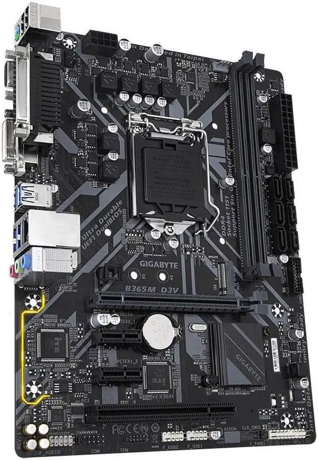 Alt view image 2 of 4 - GIGABYTE B365M D3V LGA 1151 Intel B365 DDR4 32GB Micro ATX
