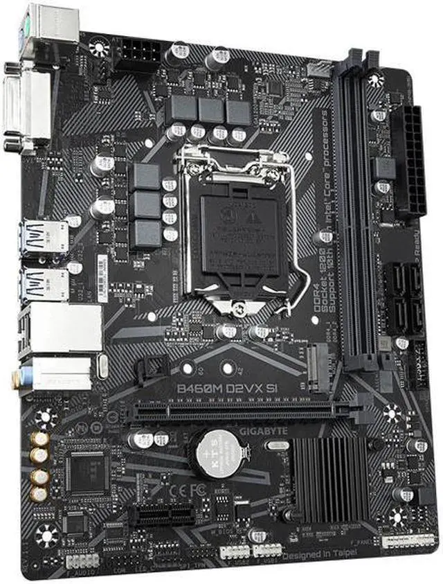 Alt view image 2 of 3 - GIGABYTE B460M D2VX SI LGA 1200 Intel B460 DDR4 64GB Micro ATX