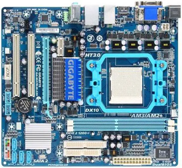 Main image of GIGABYTE GA-MA78LM-S2H Socket AM2/AM2+/AM3 AMD 760G DDR2 8GB Micro ATX