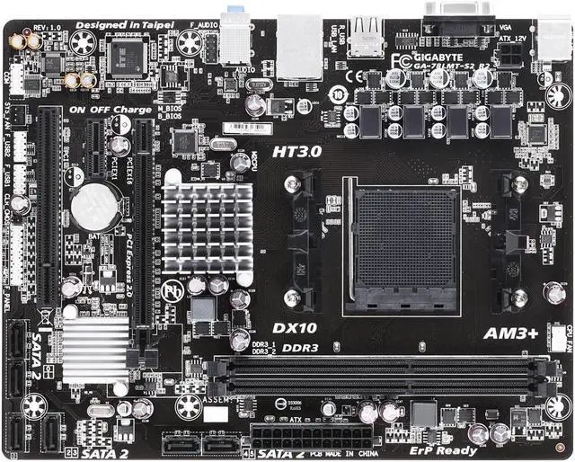 Main image of GIGABYTE GA-78LMT-S2-R2 Socket AM3+/AM3 AMD 760G DDR3 16GB Micro ATX