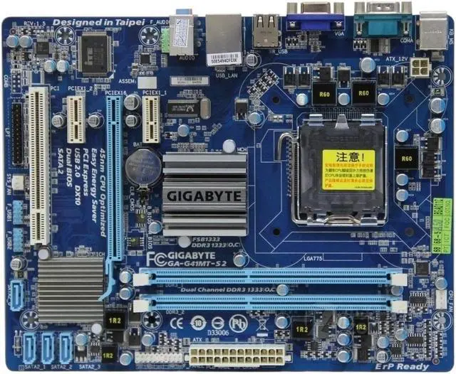 Main image of GIGABYTE GA-G41MT-S2 LGA 775 Intel G41 DDR3 8GB Micro ATX