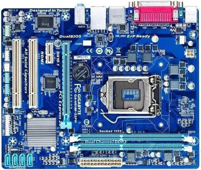 Main image of GIGABYTE H61M-S2PH(rev.1.0) LGA 1155 Intel H61 DDR3 16GB Micro ATX