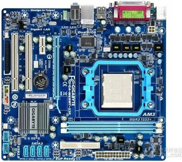 Main image of GIGABYTE GA-M68MT-S2P Socket AM3 NVIDIA GeForce 7025/nForce 630a DDR3 8GB Micro ATX