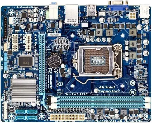 Main image of GIGABYTE GA-H61M-DS2(rev.2.0) LGA 1155 Intel H61 DDR3 16GB Micro ATX