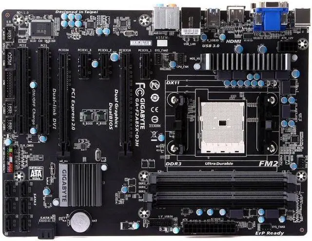 Alt view image 2 of 2 - GIGABYTE GA-F2A85X-D3H Socket FM2 AMD A85X DDR3 64GB ATX