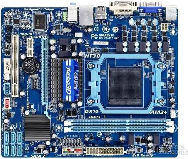 Main image of GIGABYTE GA-78LMT-S2P Socket AM3+ AMD 760G DDR3 16GB Micro ATX