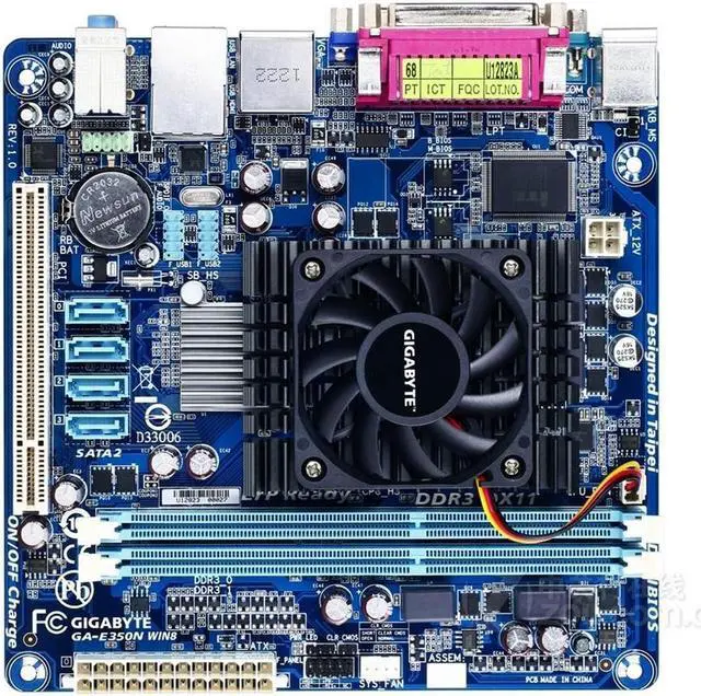 Main image of GIGABYTE GA-E350N WIN8 BGA FT1 AMD A45 DDR3 16GB Mini-ITX