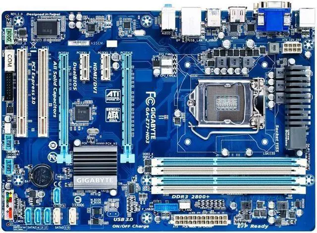 Main image of GIGABYTE GA-Z77-HD3 LGA 1155 Intel Z77 DDR3 32GB ATX