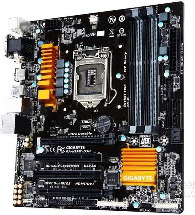 Alt view image 2 of 4 - GIGABYTE H97M-D3H(rev.1.1) LGA 1150 Intel H97 DDR3 32GB Micro ATX