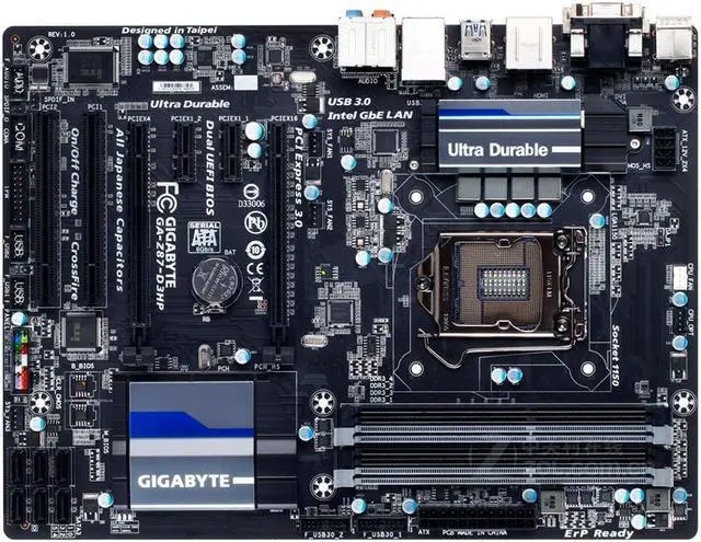 Main image of GIGABYTE Z87-D3HP LGA 1150 Intel Z87 DDR3 32GB ATX