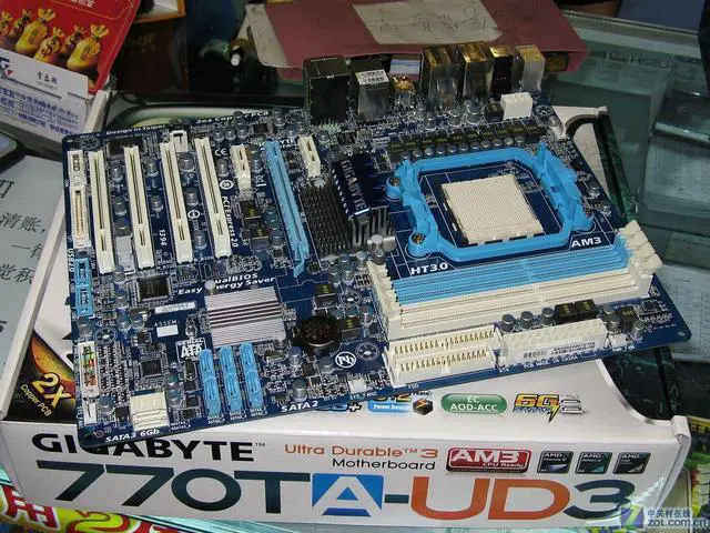 Alt view image 2 of 4 - GIGABYTE GA-770TA-UD3 Socket AM3 AMD 770 DDR3 16GB ATX