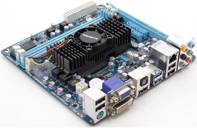 Alt view image 3 of 3 - GIGABYTE GA-E350N-USB3 Zacate E-350 APU AMD Hudson M1 DDR3 8GB Mini-ITX