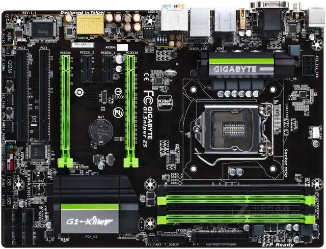 Main image of GIGABYTE G1.Sniper Z5(rev.1.1) LGA 1150 Intel Z87 DDR3 32GB ATX
