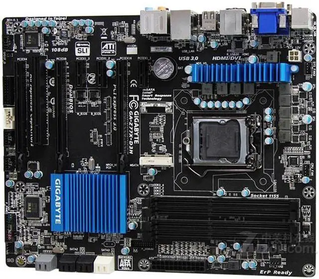Main image of GIGABYTE GA-Z77X-D3H LGA 1155 Intel Z77 DDR3 32GB ATX