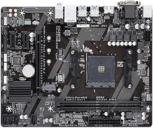 Main image of GIGABYTE A320M-S2H Socket AM4 AMD A320 DDR4 32GB Micro ATX