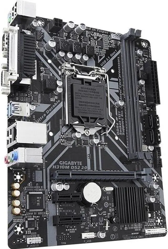 Alt view image 3 of 4 - GIGABYTE H310M DS2 2.0 LGA 1151 Intel H310 DDR4 32GB Micro ATX